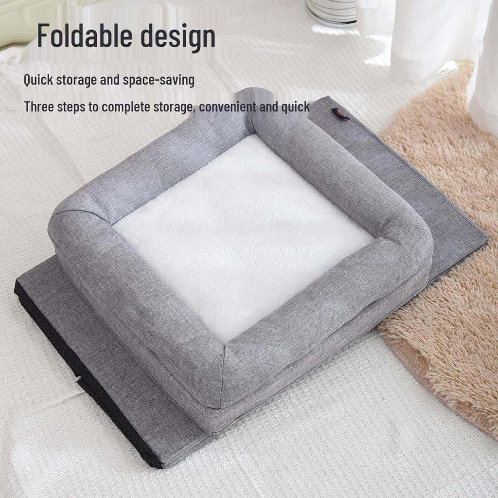 Cozy Winter Cat Bed: Warm, Removable, Washable, Enclosed, Easy to Clean, Foldable, Large Size, Four Seasons Pet Bed.