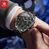 OLEVS 3618 Quartz Watch for Men Luminous Moon Phase Chronograph Date Waterproof Business Luxury Men's Dress Wristwatch