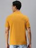 Men's 100% Cotton Solid Mustard Half Sleeve Polo Shirt