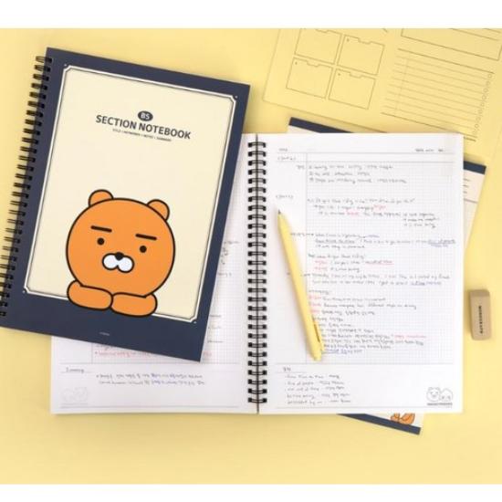 Kakao Friends KF B5 Section Spiral Notebook Set – Ryan & Apeach (2pcs)
