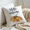 Cushion Cover  Linen  SkinFriendly Soft Decorative Case for Sofa Home Decor Fall pumpkin Bunny orange design Pillow cover