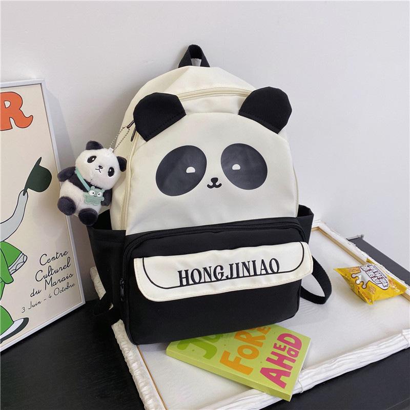 Schoolbag Cute Panda Bag Cartoon Backpack Ins Girl Soft Sister Mini Backpack College Student Class Big Schoolbag Female