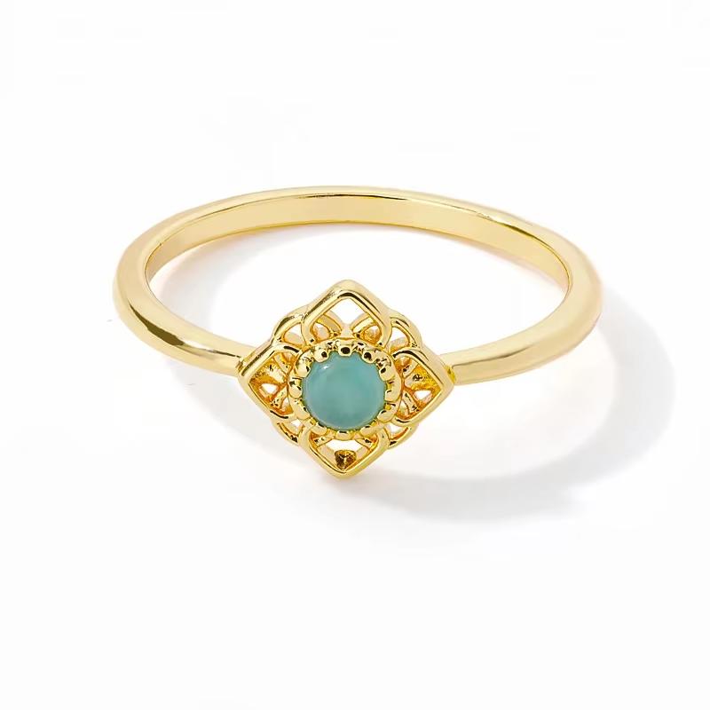 Glowstone Anillos Moon Sun Rings Elegant Women Vintage Gold Color Stainless Steel Mini Sunflower Ring Jewelry Christmas Gifts
