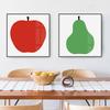 Nordic Simple Red Apple Green Pear Decorative Painting Modern Art Fruit Canvas Posters and Prints for Living Room Office Decor