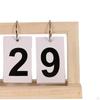 Desk Calendar Desktop Artwork Vintage Standing Decoration ,Flip Wooden