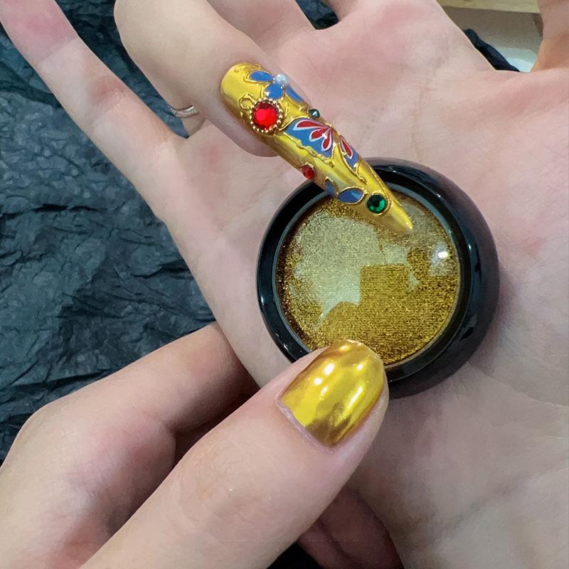 Metallic Mirror Powder Metal Nail Glitter Gold Champagne Silver Gel Polish Chrome Dust Manicure Diy Flake Decoration