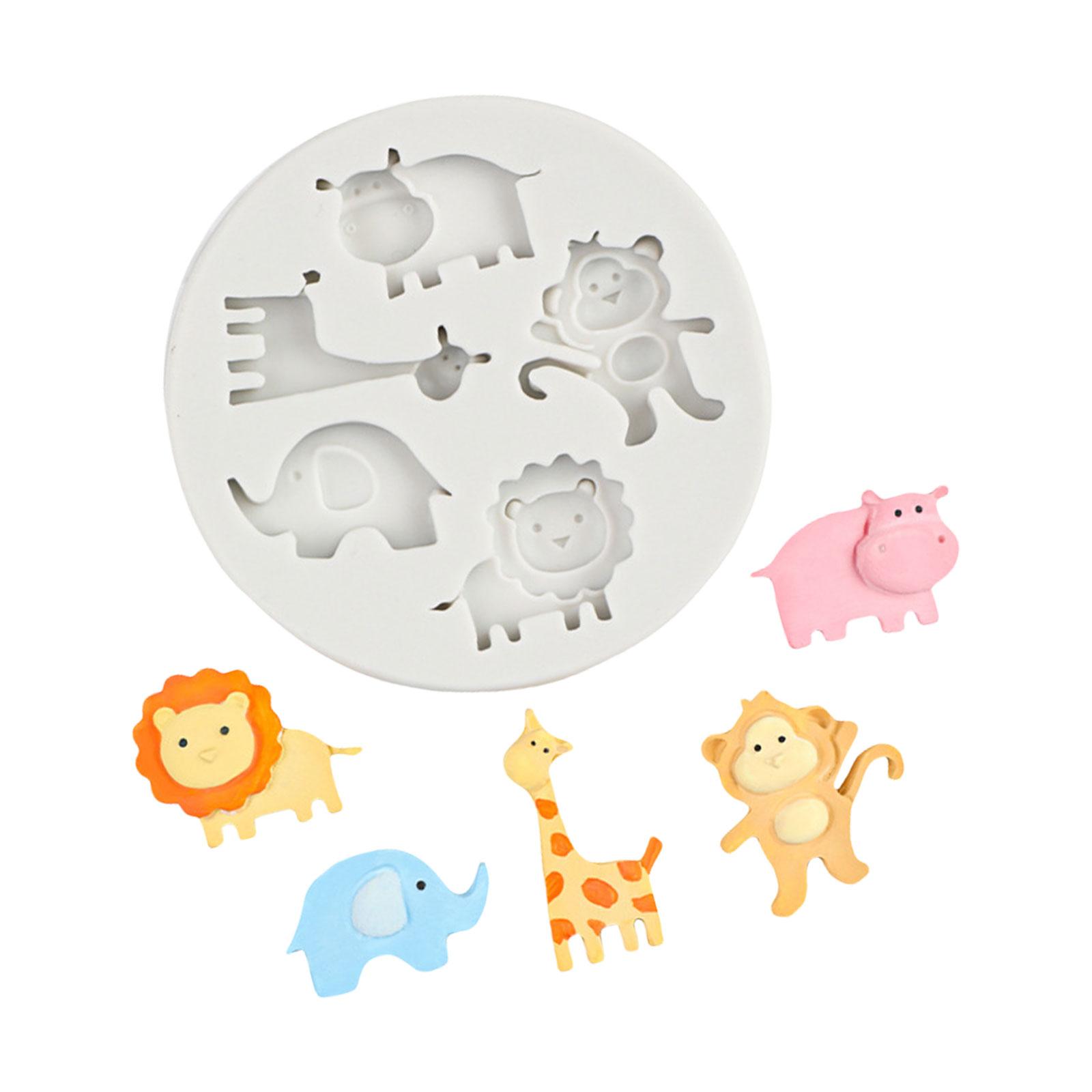 

Силиконовая форма для изготовления конфет и шоколада в форме лесных животных, форма для мастики для торта, термостойкая форма для выпечки печенья серый