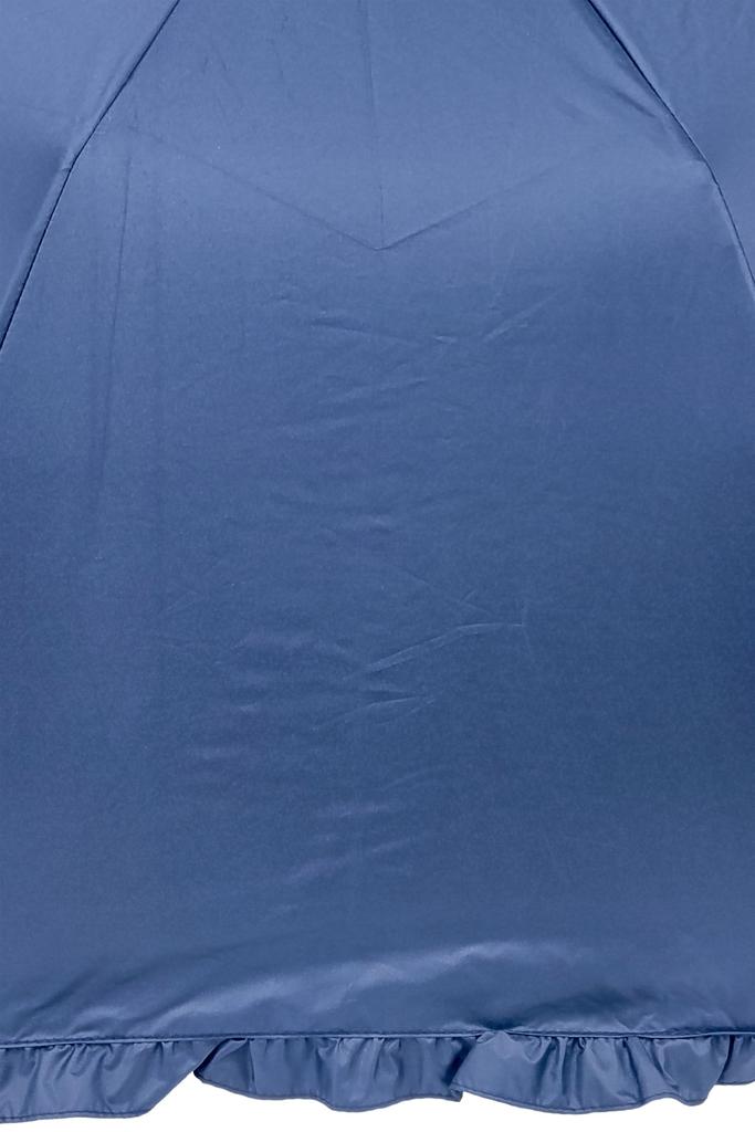 Rose Sangyo RIC 55cm Folding Jump UV 61553602 Umbrella, Sun/Rain/Sun Protection, Protection, Windproof, Ruffled, Navy,