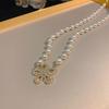 Baroque Pearl Necklace Women's Niche Light Luxury Versatile Love Beaded Collarbone Chain Temperament Pendant Wind