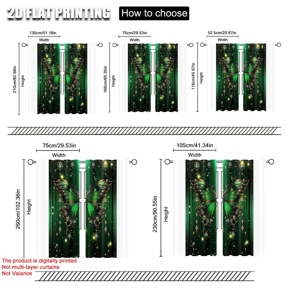 Party Window Curtains Butterfly Polyester Without Electricity Spring Holiday Decor Perfect Made Of Machine Washable