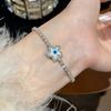 Copper Zircon Rhinestone Devil's Eye Bangle Banquet Clothes Jewelry  Valentine's Day Gift