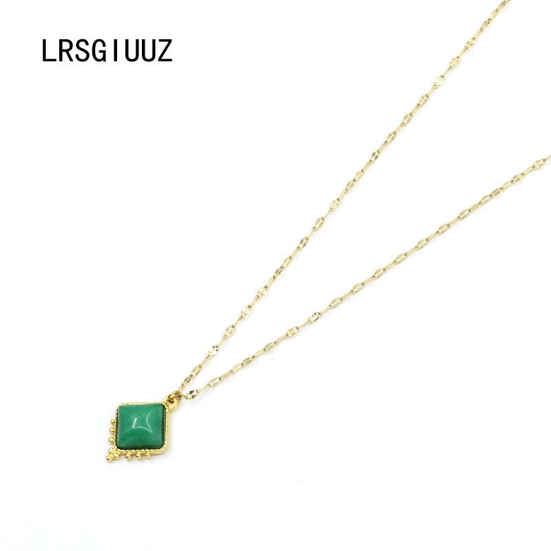 European Retro Gold-Plated Titanium Steel Pendant Necklace