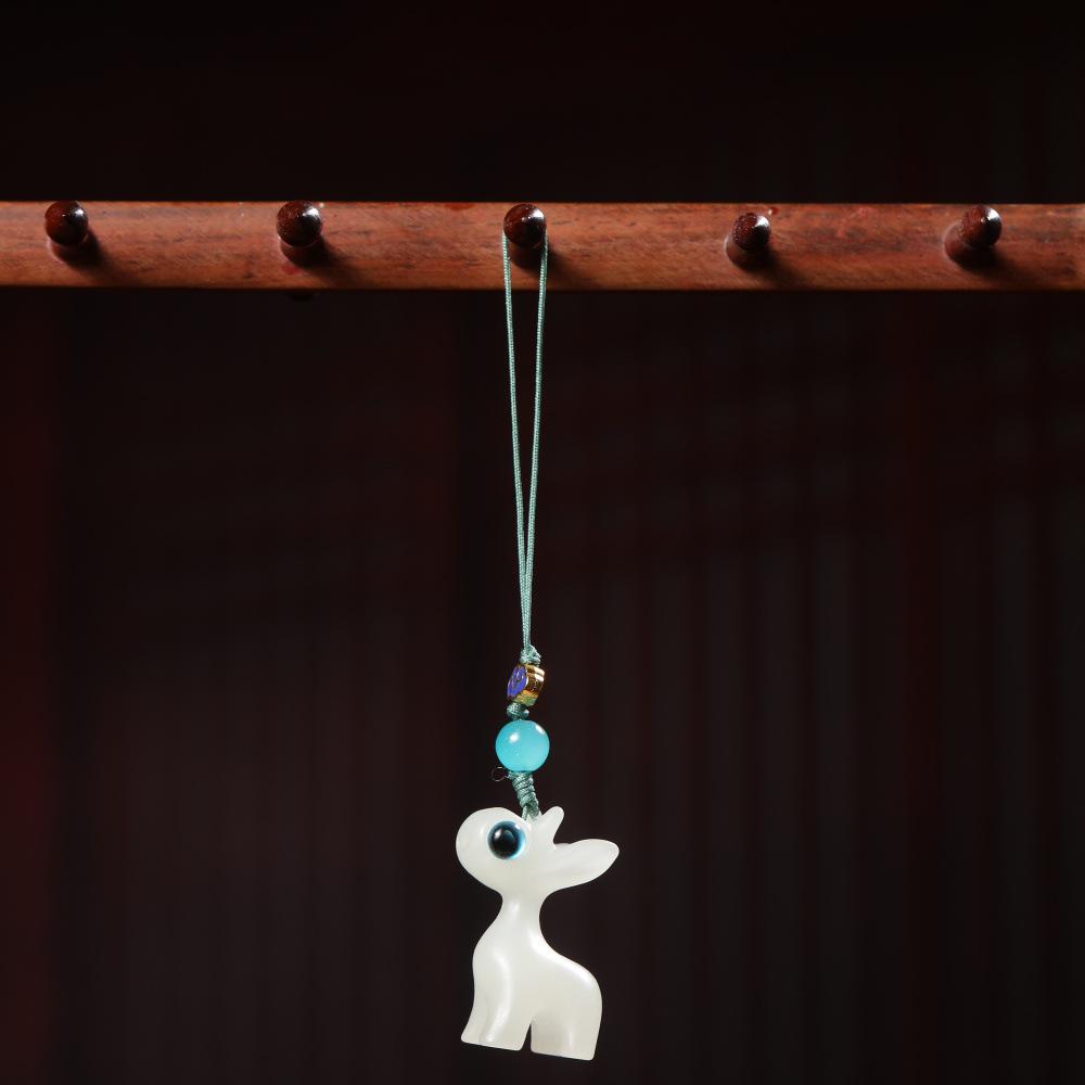 Luminous Deer Keychain Pendant - Cute Cell Phone and Car Ornament for Men and Women