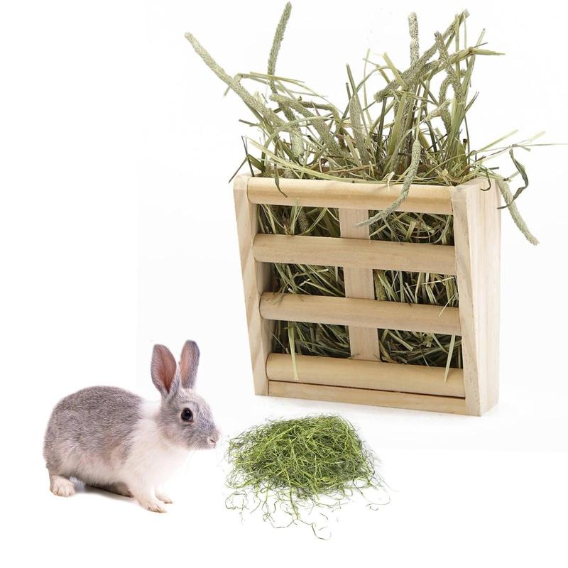 Wood for Hay Feeder Platform Rabbit Feeding Platform Outdoor and Indoor Chinchilla Guinea Pig, Bunny, Dutch Rat, Chinchi