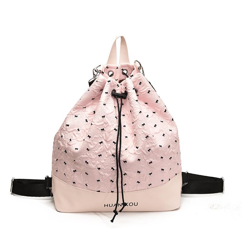 Niche Design Bag Women's Large Capacity 2025 New Summer Canvas Crossbody Bucket Bag Multi-functional Backpack