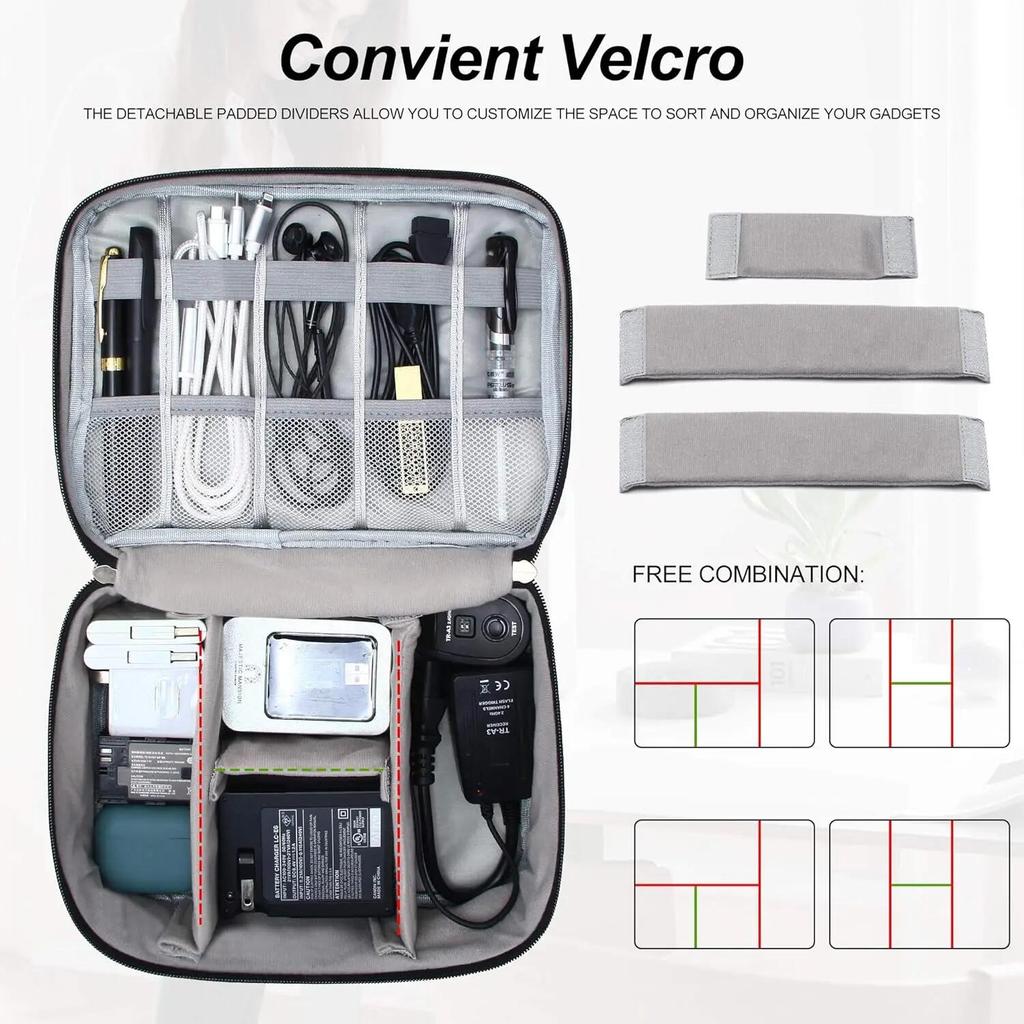 Multi Electronic Storage Bag USB Data Charge Cord Travel Cable Organizer Digital Waterproof Suitcase Double Layers Storage Bag