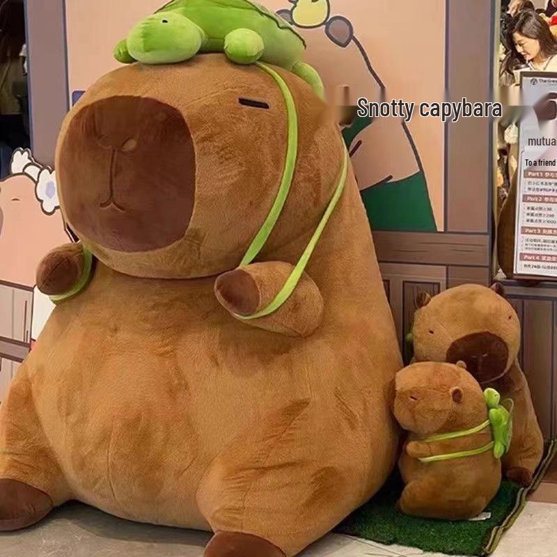 

Capybara Plush Toy - Internet Celebrity Snot Bear Doll 15cm Keychain