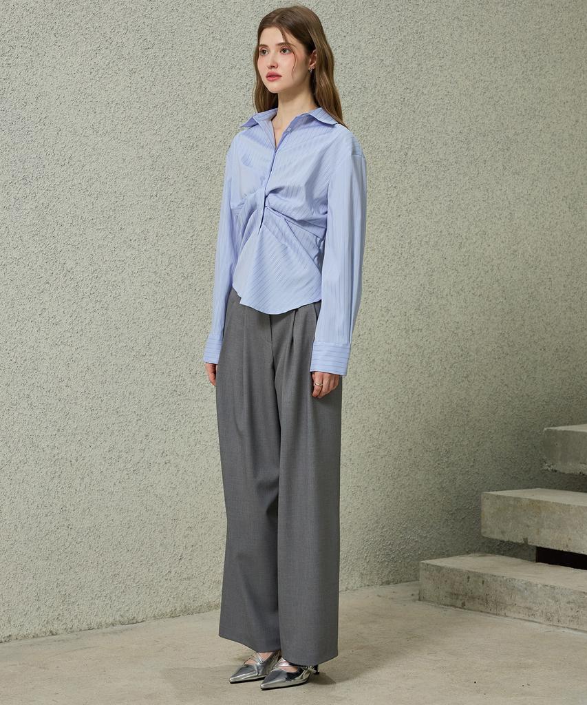Alikim Tomo Wide Slacks / Charcoal