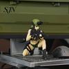 Realistic Soldier Statues 3D Printed Tactical Beauty Desktop Ornament, Mini Figurine, Office Desk Decorations Female Figurine with Military