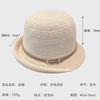 Autumn and winter new knitted basin hat women's elegant top hat upturned along the big head circumference showing the face small belt decorative bucke