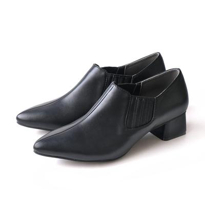 [AmiAmi] Easy To Slip On Without Using Your Hands! Side-gore Booties, Pointed Toe, Women's Pumps, Boots, Shoes, Black (black (smooth), 23.0cm) CX3218