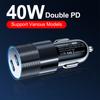 PD 40W USB Car Charger Quick Charge 3.0 Type C Fast Charging Car Adapters for IPhone Xiaomi Samsung Mobile Phone Charger In Car