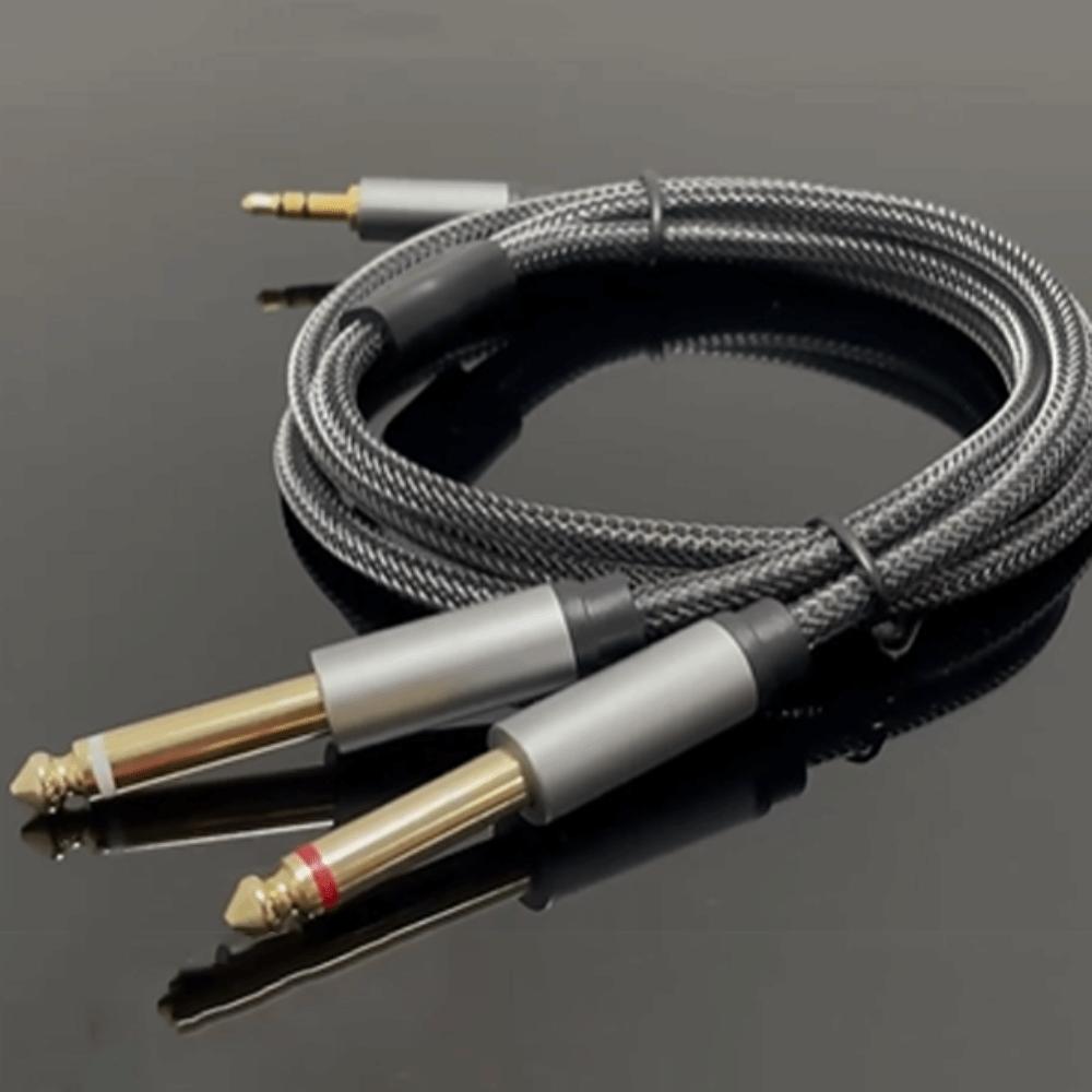 2 in 1 3.5mm To 2 6.35mm Audio Cable 3.5mm Jack To 6.5mm Jack Cable  Speaker/Mixer/Amplifier/TV