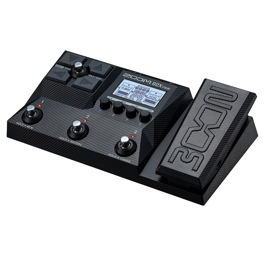 ZOOM G2X FOUR Guitar Pedal with 79 USB Lightweight and MFX G Series Adapter Included Multi-Effects IR, Effects, Compatible, Compact, [3-Year