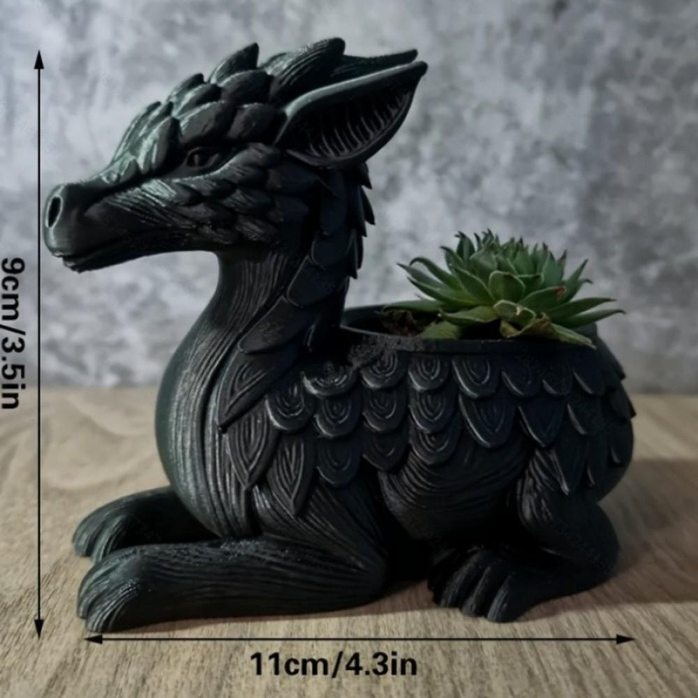 3D Printed Dragon Plant Pot Home Decoration Dragon Ornament Gift Flowerpot Molds  Home Decor