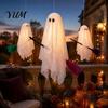 Halloween Hanging Ghost Decorations Outdoor Decoration, Large on Broom, Spooky Porch Decor Flying Gauze for Tree, Porch, Yard, Patio, Outside