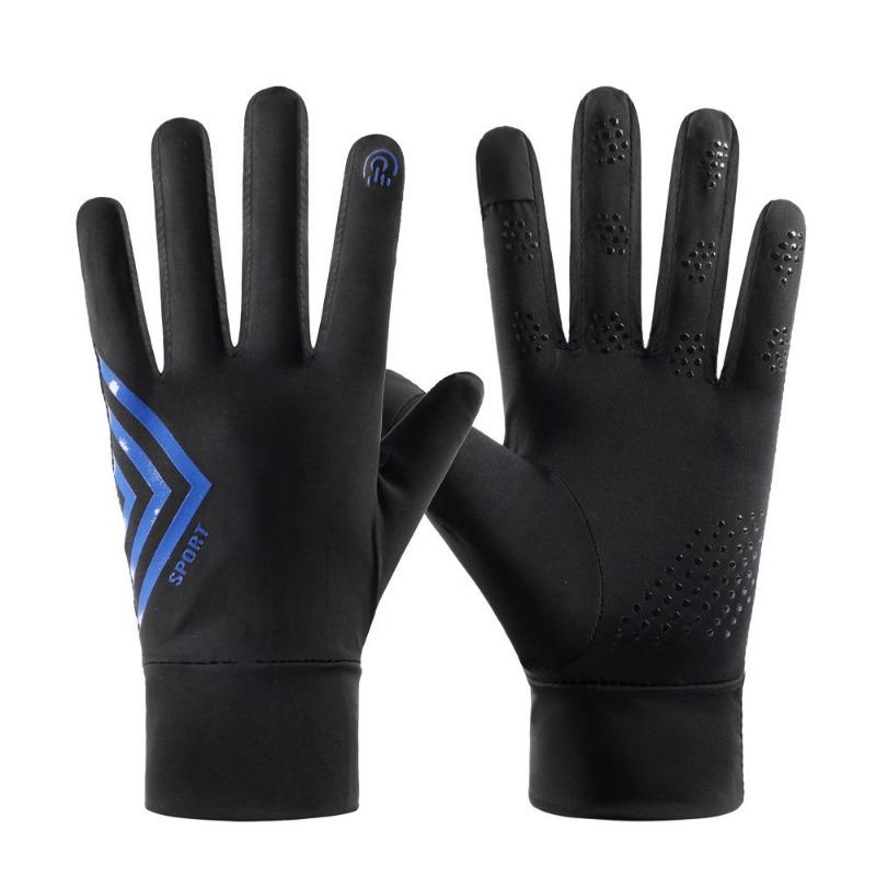 Summer women's sunscreen gloves women's spring UV protection thin short ice silk cool outdoor sunscreen breathable