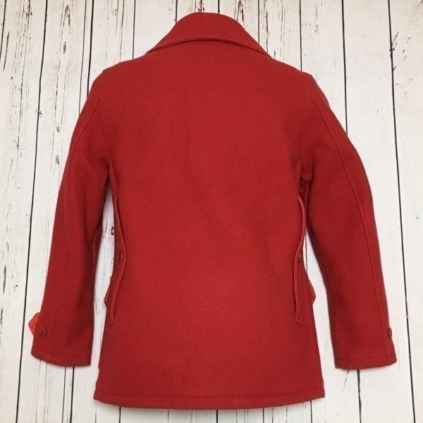 Edifice Heavy Wool Coat Outer 38 Men S-M Red Concealed Front(USED)