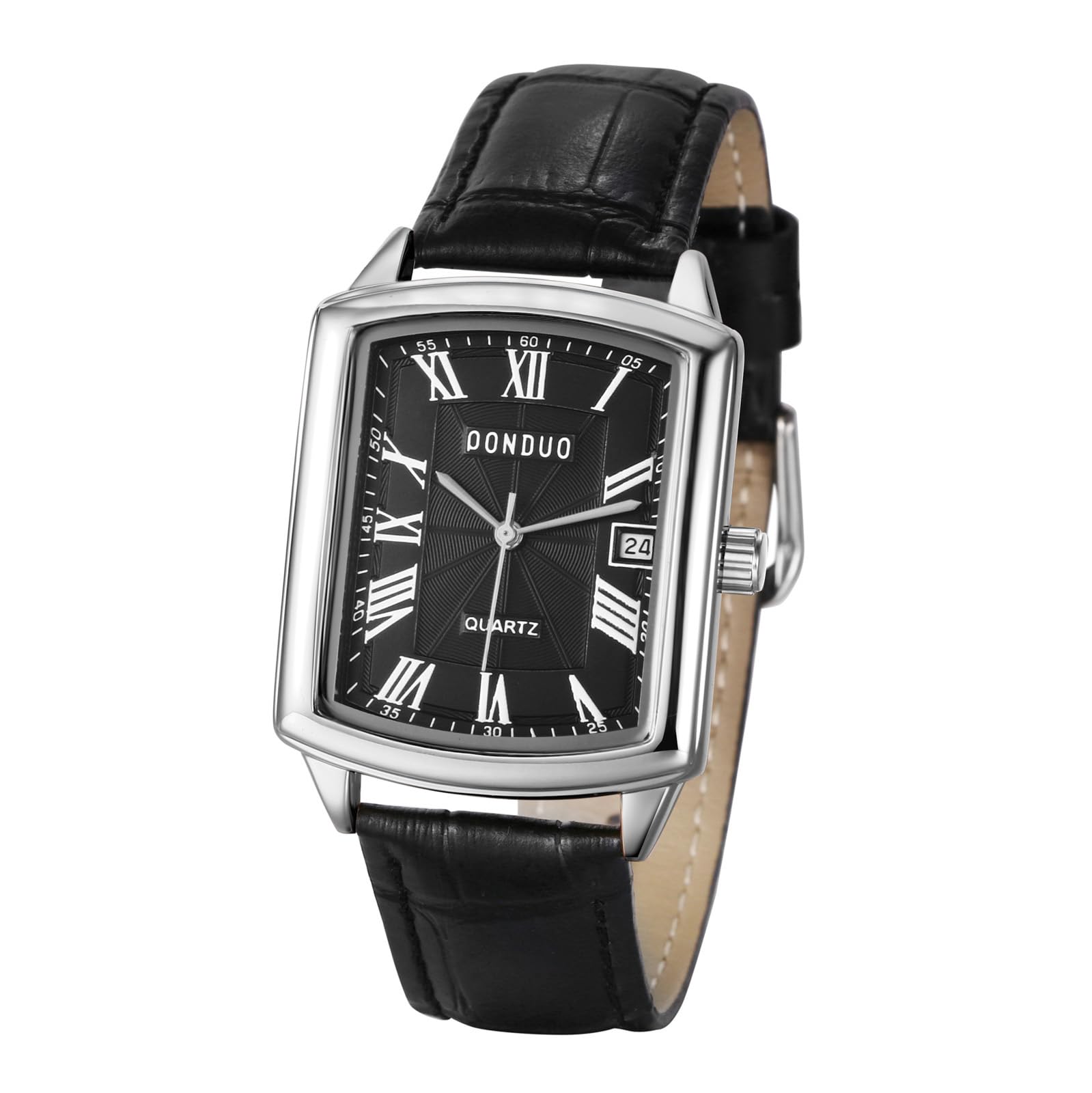 Men s Antique-Style Waterproof Watch with Leather Strap: Analog Square Quartz Watch, Men s Accessory - Perfect Gift for Birthdays, Anniversaries,