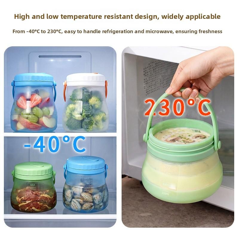 Handheld Silicone Fresh-Keeping Bucket, Portable Ice Bucket For Cold Drinks, Outdoor Camping Fruit Storage Cup