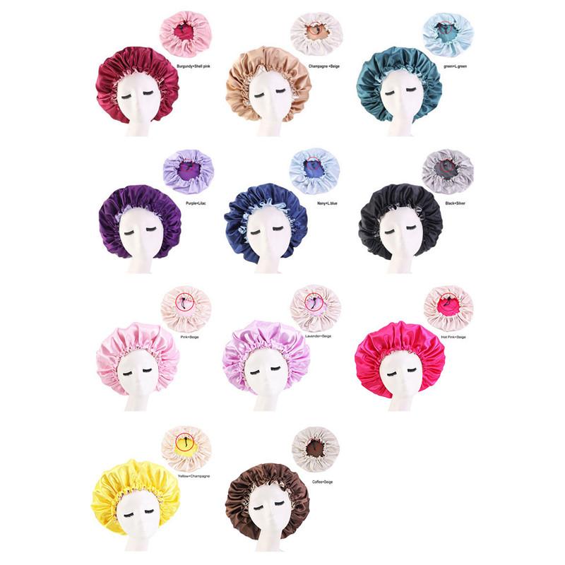 

Атласная ночная шапочка, теплая шапочка для химиотерапии, двухслойная регулируемая шляпа с пряжкой, косметический термопринтер