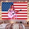 Y2K Pink American Flag Pop Star Tapestry Polyester Wall Hanging Celebrity Aesthetic Bedroom Dorm Girl Decor