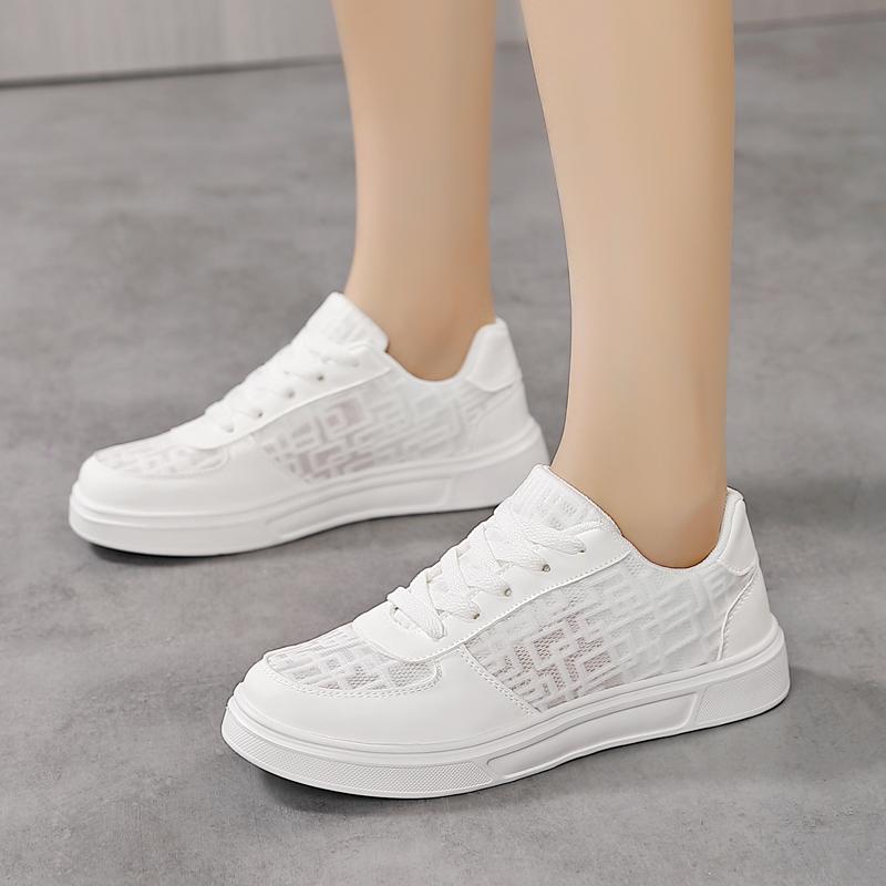 TUINANLE Scarpe da ginnastica da donna con plateau, stampa geometrica, in rete traspirante, scarpe sportive casual antiscivolo da donna