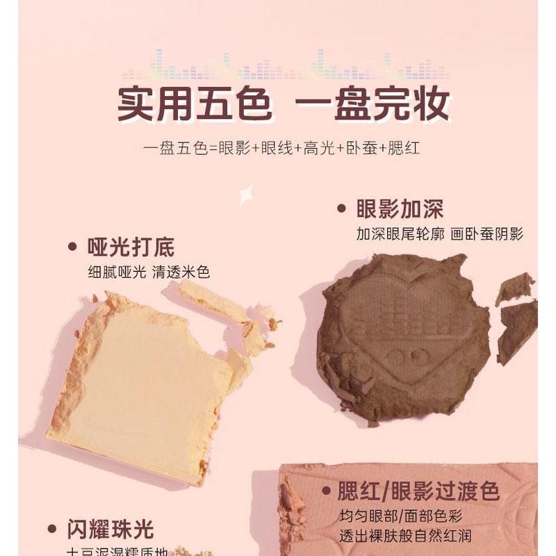 Gracebabi - 2 in 1 Eyeshadow & Cheek Palette - Light Brown