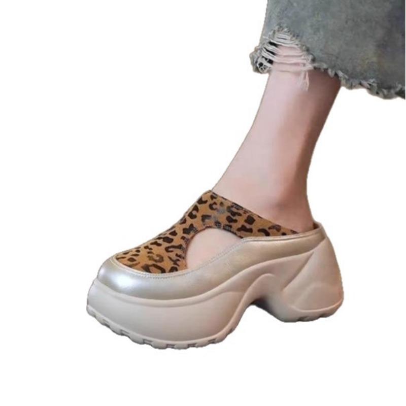 Small Thick-soled Bag Head Slippers, New Side Empty Muffin Sole Women's Shoes, Women's Outer Wear, One Pedal Lazy Shoes