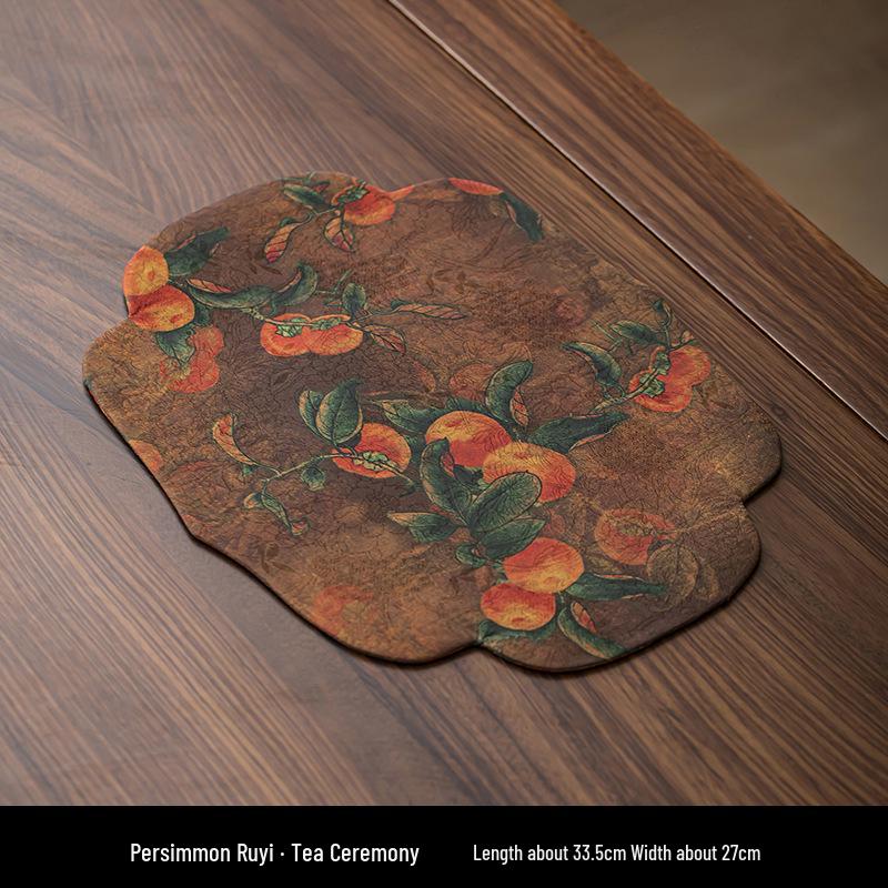 Xiangyunsha Zen-Style Waterproof Double-Sided Tea Mat, High-End Thickened Tablecloth for Dry Brew and Long Tea Tables