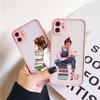 Read Book And Coffee Girl Phone Case Cute Cover for Iphone 7 8 14 Plus SE2 15 13 14 12 11 Pro Max Mini X XS XR Shockproof Cover