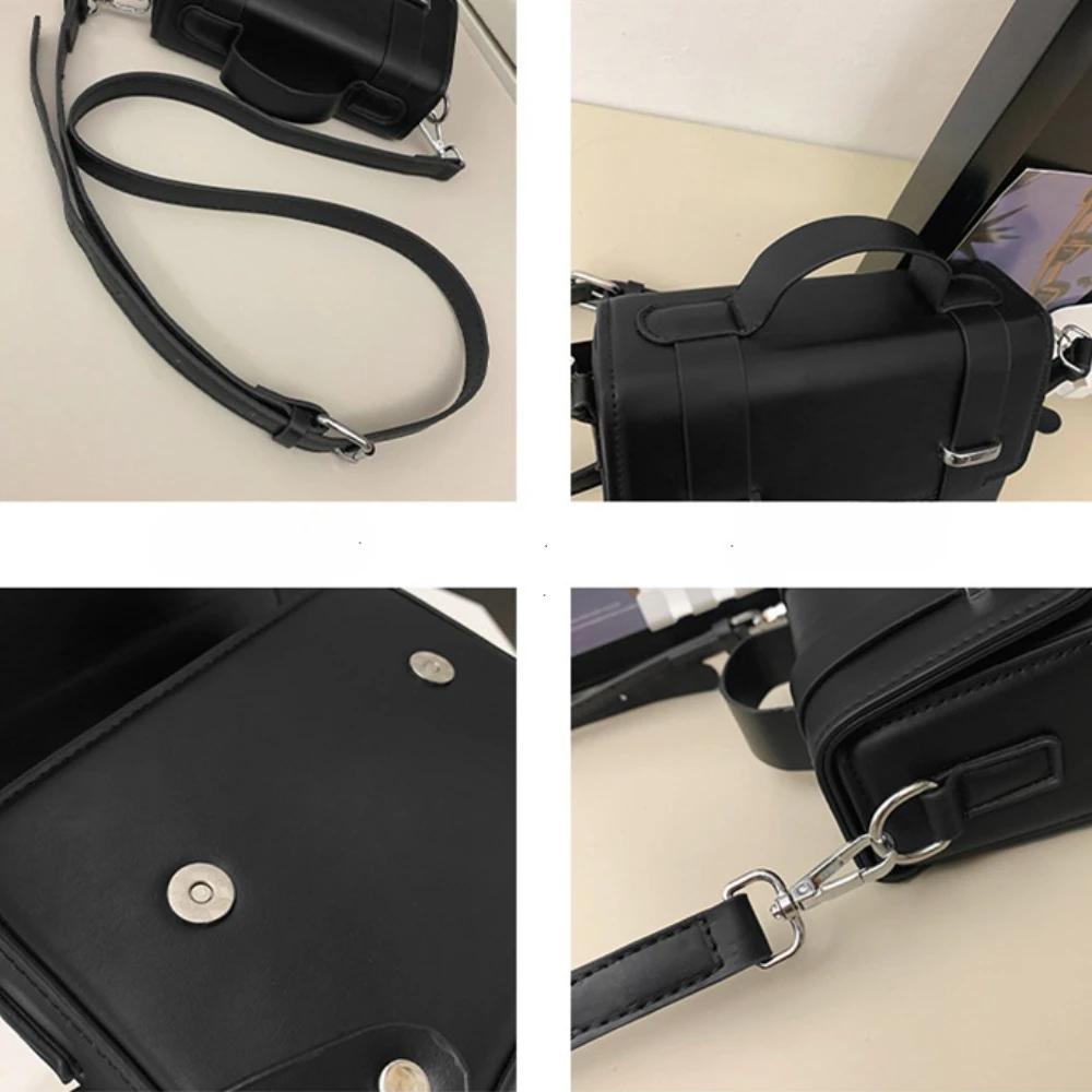 Minimalist Men's Shoulder Bag Fashionable Male PU Leather Crossbody Bags Small Flip Style Messenger Bag for Men Designer Handbag