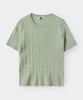 210EDIT Men'S Cool Cable Round Neck Short Sleeve Knit - 4 Colors [Zg2Sw070]