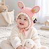Soft Plush Baby Winter Cap Windproof Infant Plush Hat Soft Baby Knitted Hat  Autumn Winter