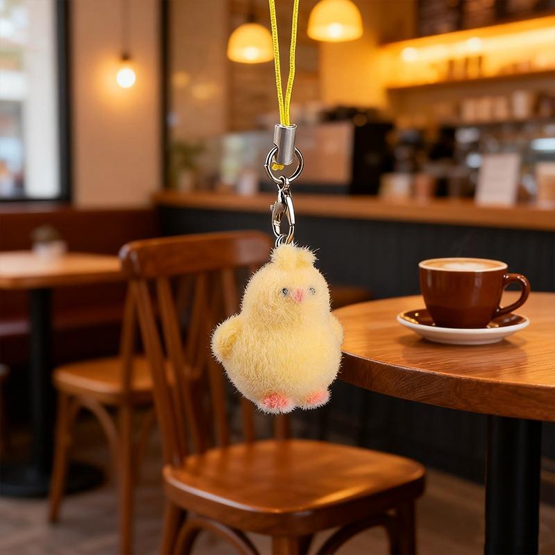 Cute Flocked 3D Resin Bear Keychain Sweet Creative Student Phone Chain Pendant Bag Accessory Phone Strap Gift