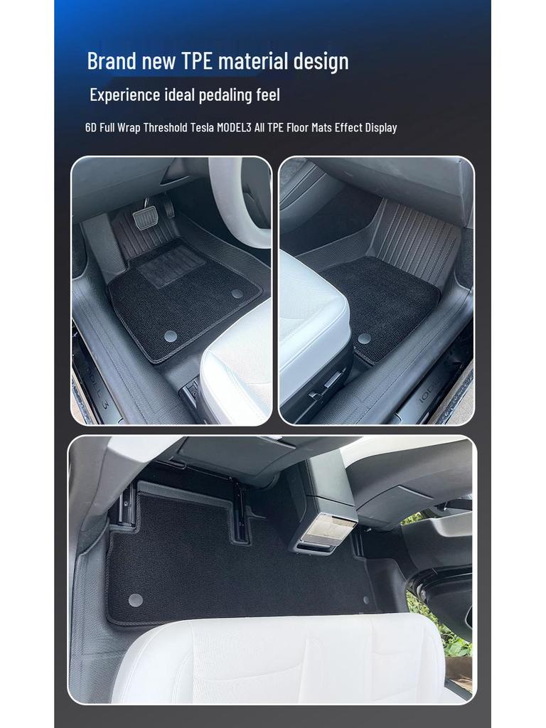 2024 Tesla Model 3 Full Coverage 6D TPE Floor & Trunk Mats