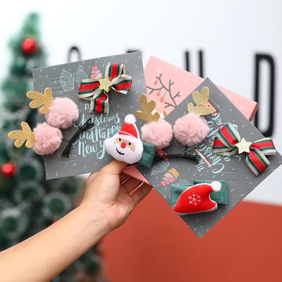 Set Decorazioni Natalizie Fermaglio Regalo Braccialetto Fascia Elastica Set Regalo Bambini 4 Pezzi