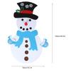 Décorations de Noël pour la Maison Cadeaux pour Enfants Bricolage Bonhomme de Neige en Feutre Ornement de Noël Détachable Décoration Murale Jeux Ornements de Noël
