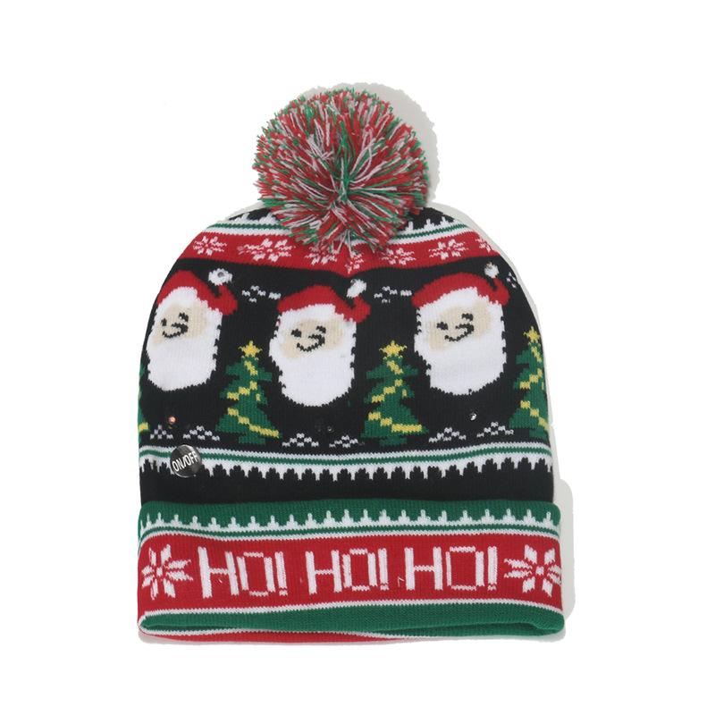 LED Christmas Hat Sweater Knitted 