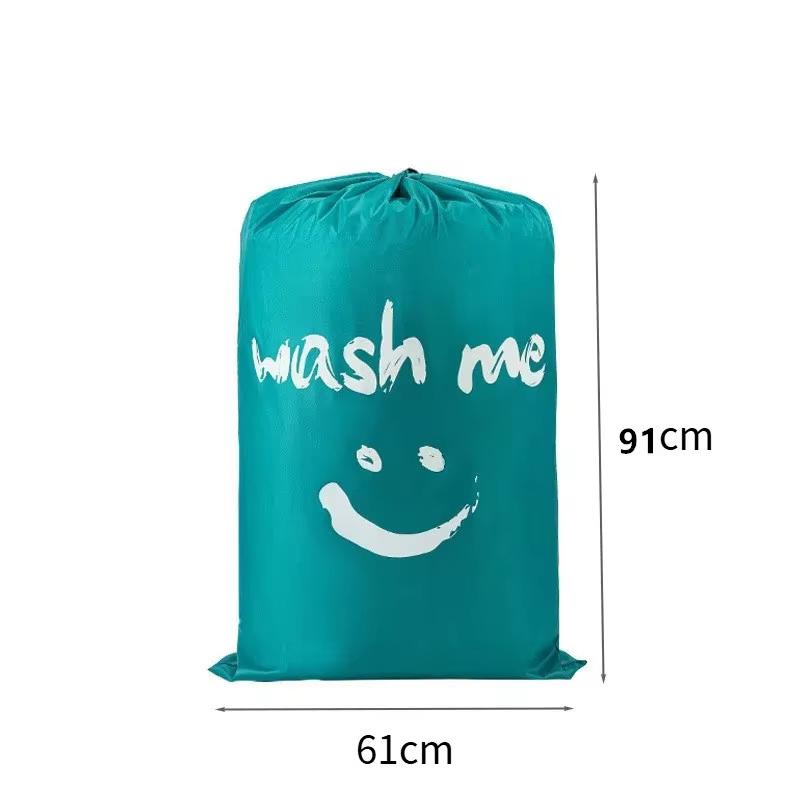 Nylon Laundry Bag Travel Storage Pouch Machine Washable Dirty Clothes Storage Wash Drawstring Bag Large Capacity